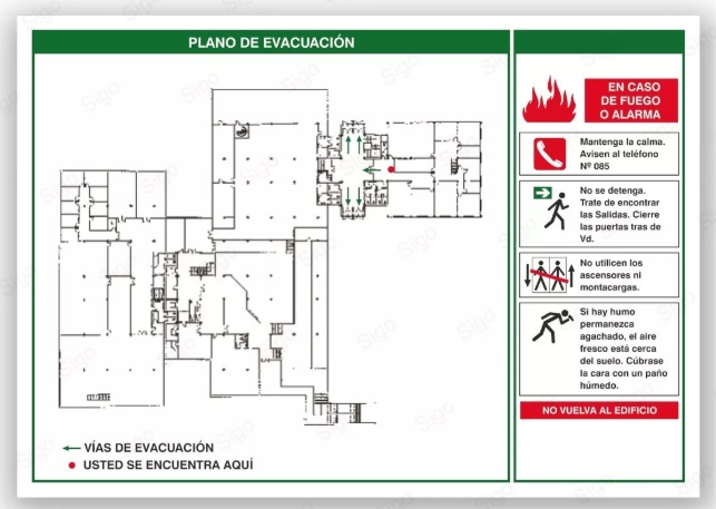 Plano evacuación